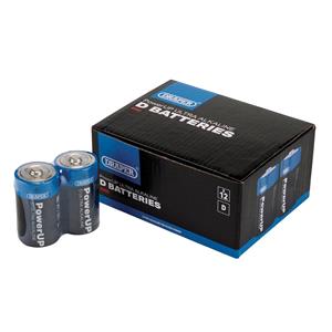 Domestic Batteries, Draper 03980 PowerUP Ultra Alkaline D Batteries (Pack of 12), Draper