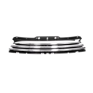 Grilles, MINI R55/R56/R57 2011 2014 Radiator Grille Matte Black, With Chrome Moulding, Base Models, 