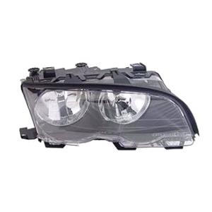 Lights, Right Headlamp (With Black Bezel, Saloon & Estate, Original Equipment) for BMW 3 Series Touring 2002 2005, 