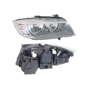 Lights, Right Headlamp (Twin Reflector, Halogen, Takes H7/H7 Bulbs, Supplied With Motor And Bulbs, Original Equipment) for BMW 3 Series 2008 on, 