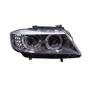 Lights, Right Headlamp (Bi Xenon, Takes D1S / H8 Bulbs, With Curve Light, Supplied With Motor, Original Equipment) for BMW 3 Series 2008 2011, 