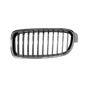 Grilles, BMW 3 Series, F30, 2012 2015 LH (Passengers Side) Grille, With Chrome Frame, With Black / Chrome Vanes, 