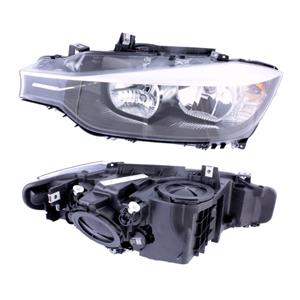 Lights, Left Headlamp (Halogen, Takes H7/H7 Bulbs, Original Equipment) for BMW 3 Series Touring 2012 2015, 