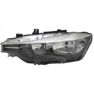 Lights, Left Headlamp (Halogen, Takes H7 / H7 Bulbs, With LED Daytime Running Light, Supplied With Motor, Original Equipment) for BMW 3 Series 2015 2019, 