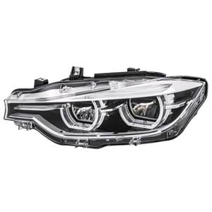 Lights, Left Headlamp (LED, Without Curve Light, With LED Daytime Running Light, Supplied Without LED Modules, Original Equipment) for BMW 3 Series 2015 to 2019, 