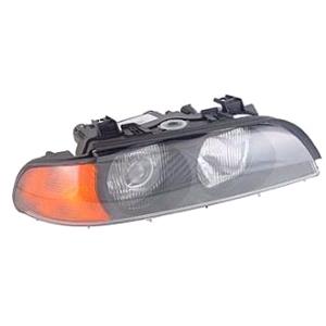 Lights, Right Headlamp (Halogen, With Amber Indicator, Original Equipment) for BMW 5 Series 1996 2000, 