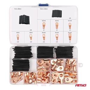 Terminal Connectors, Wire Connectors and Heat Shrinkable Tubes   Set of 140, AMIO