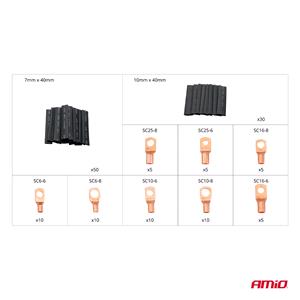 Wire Connectors and Heat Shrinkable Tubes - Set of 140
