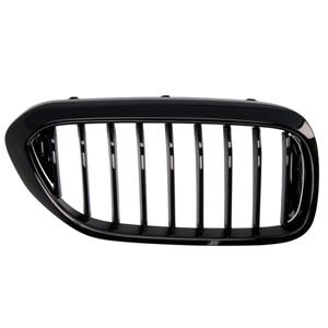 Grilles, BMW 5 Series G30/31 2017 2020 RH Grille, With Gloss Black Frame, With Black Vanes, For M Sport Models, 