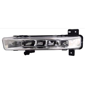 Lights, Right Front Fog Lamp (LED, Silver Bezel) for BMW 5 Series 2017 2018, 
