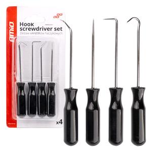 Hand Tools, AMIO Hook Screwdriver Set of 4, AMIO