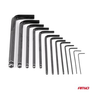 AMIO Imbus HEX Keys, CRV, Black - Set of 13