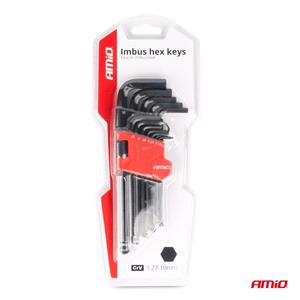 AMIO Imbus HEX Keys, CRV, Black - Set of 13