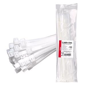 Cable Ties, White Cable Ties 4.8×350mm   Pack of 100, AMIO