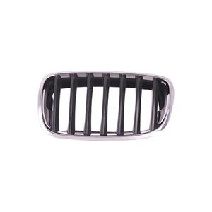 Grilles, BMW X5 2007 2013 LH (Passengers Side) Front Bumper Grille, With Chrome Frame, With Matt Black Vanes, 