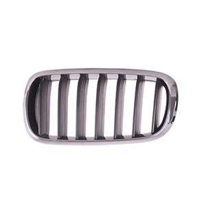 Grilles, BMW X5, F15, 2014 2018 LH (Passengers Side) Front Bumper Grille, Matt Black, With Chrome Frame, Base Models, 