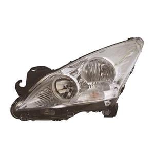 Lights, Left Headlamp (Takes H7/H7, with daytime running light, with motor for headlamp levelling) for Peugeot 3008 2009 2013, Valeo