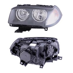 Lights, Right Headlamp (Halogen, Takes H7 / H7 Bulbs, Clear Indicator, Original Equipment) for BMW X3 2007 2011, 