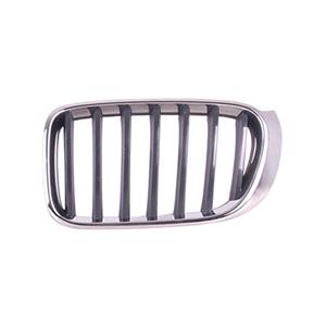 Grilles, BMW X3, F25, 2014 2017 LH (Passengers Side) Front Bumper Grille, Matt Black, With Chrome Frame, Base Models, TUV Approved, 