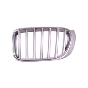 Grilles, BMW X3, F25, 2014 2017 LH (Passengers Side) Front Bumper Grille, Painted Silver, With Chrome Frame, X Line Models, 