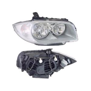 Lights, Right Headlamp (Halogen, Takes H7/H7 Bulbs, Supplied With Motor, Original Equipment) for BMW 1 Series 5 Door 2004 2007, 