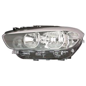 Lights, Left Headlamp (Halogen, Takes H7 / H7 Bulbs, With LED DRL, Supplied With Motor) for BMW 1 Series 5 Door 2015 2018, 