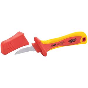 VDE and Electricians Knives, Draper Expert 04615 200mm VDE Approved Fully Insulated Cable Knife, Draper