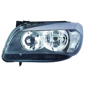 Lights, Left Headlamp (Halogen, Takes H7 / H7 Bulbs, Supplied With Bulbs & Motor, Original Equipment) for BMW X1 2012 2015, 
