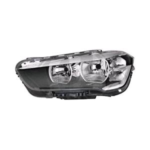 Lights, Left Headlamp (Halogen, Takes H7 / H7 Bulbs, With LED Daytime Running Light, Supplied With Bulbs & Motor, Orignal Equipment) for BMW X1 2015 on, 