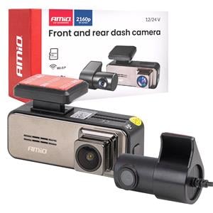 AMIO Front and Rear Dash Camera Kit 4K + 2K UHD, WIFI, 3.2" LCD Screen
