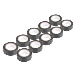 Tapes, Black PVC Electrical Tapes 19mm x 10m x 0.13mm   Pack of 10, AMIO