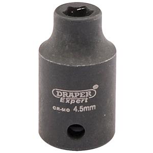 Sockets, Draper Expert 05003 4.5mm 1 4 inch Square Drive Hi Torq 6 Point Impact Socket, Draper