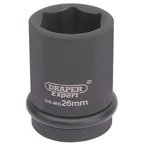 Sockets, Draper Expert 05007 26mm 3 4 inch Square Drive Hi Torq 6 Point Impact Socket, Draper