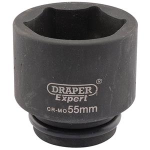 Sockets, Draper Expert 05036 55mm 3 4 inch Square Drive Hi Torq 6 Point Impact Socket, Draper