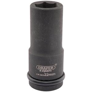 Sockets, Draper Expert 05054 22mm 3 4 inch Square Drive Hi Torq 6 Point Deep Impact Socket, Draper