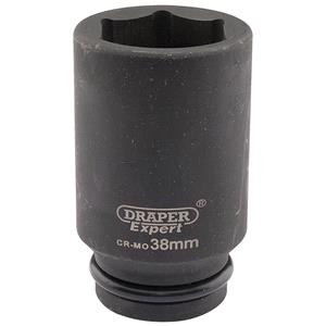 Sockets, Draper Expert 05069 38mm 3 4 inch Square Drive Hi Torq 6 Point Deep Impact Socket, Draper