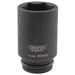 Sockets, Draper Expert 05071 40mm 3 4 inch Square Drive Hi Torq 6 Point Deep Impact Socket, Draper