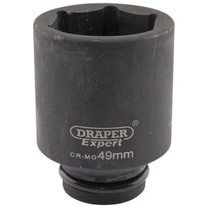 Sockets, Draper Expert 05080 49mm 3 4 inch Square Drive Hi Torq 6 Point Deep Impact Socket, Draper