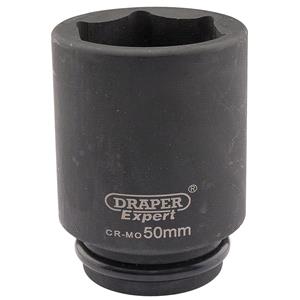 Sockets, Draper Expert 05081 50mm 3 4 inch Square Drive Hi Torq 6 Point Deep Impact Socket, Draper