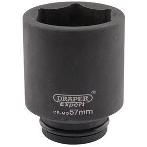 Sockets, Draper Expert 05086 57mm 3 4 inch Square Drive Hi Torq 6 Point Deep Impact Socket, Draper