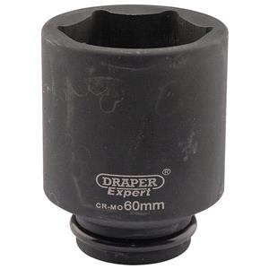 Sockets, Draper Expert 05088 60mm 3 4 inch Square Drive Hi Torq 6 Point Deep Impact Socket, Draper