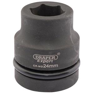 Sockets, Draper Expert 05105 24mm 1 inch Square Drive Hi Torq 6 Point Impact Socket, Draper