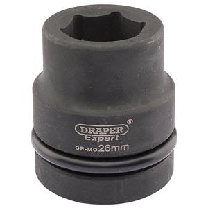 Sockets, Draper Expert 05107 26mm 1 inch Square Drive Hi Torq 6 Point Impact Socket, Draper