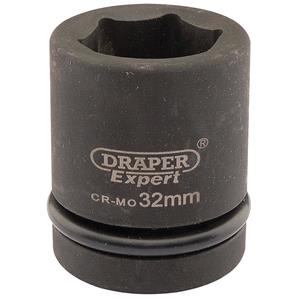 Sockets, Draper Expert 05112 32mm 1 inch Square Drive Hi Torq 6 Point Impact Socket, Draper