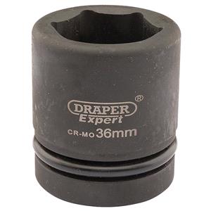Sockets, Draper Expert 05116 36mm 1 inch Square Drive Hi Torq 6 Point Impact Socket, Draper