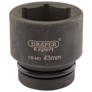 Sockets, Draper Expert 05123 HI TORQ 6 Point Impact Socket, 1" Sq. Dr., 43mm, Draper