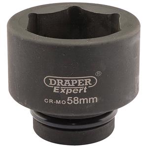 Sockets, Draper Expert 05128 58mm 1 inch Square Drive Hi Torq 6 Point Impact Socket, Draper