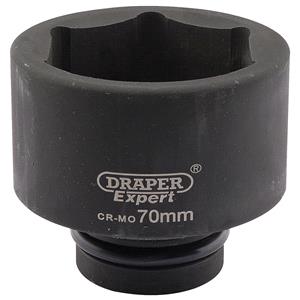 Sockets, Draper Expert 05131 70mm 1 inch Square Drive Hi Torq 6 Point Impact Socket, Draper