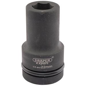 Sockets, Draper Expert 05137 22mm 1 inch Square Drive Hi Torq 6 Point Deep Impact Socket, Draper