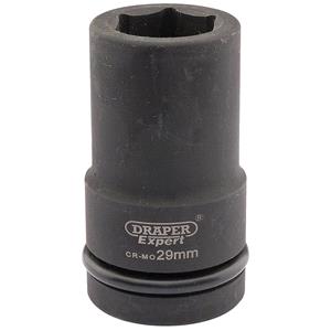 Sockets, Draper Expert 05144 29mm 1 inch Square Drive Hi Torq 6 Point Deep Impact Socket, Draper
